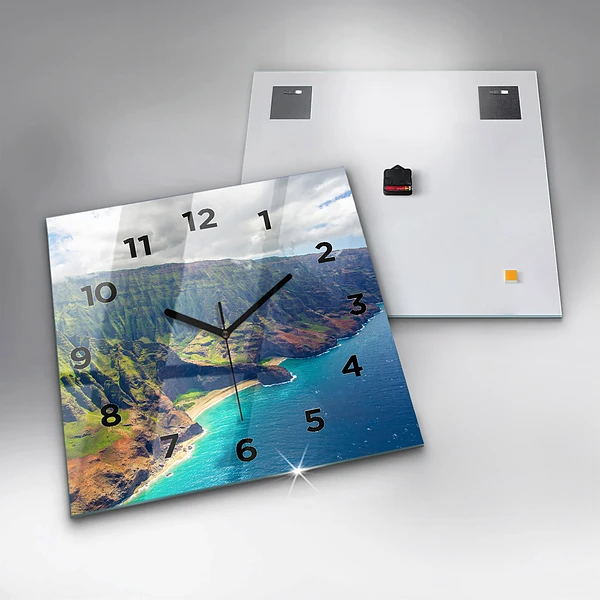 Wanduhr quadratisch mit motiv Hawaiianisches Meer