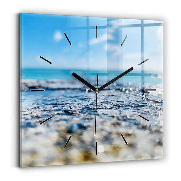 Wanduhr quadratisch mit motiv Wasserfotografie