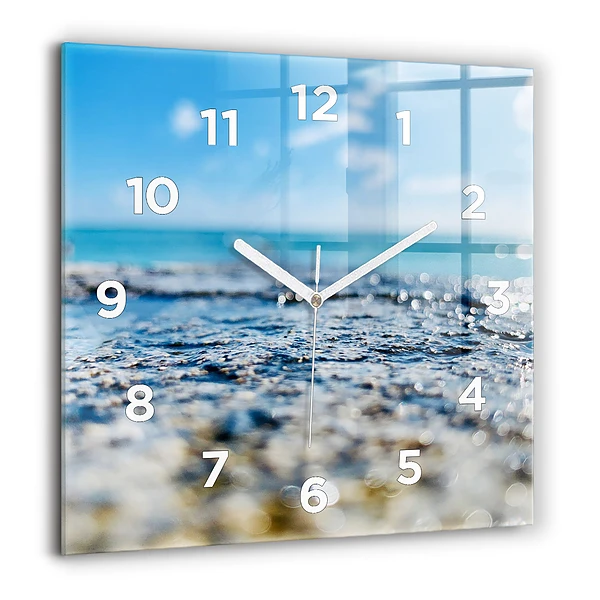 Wanduhr quadratisch mit motiv Wasserfotografie