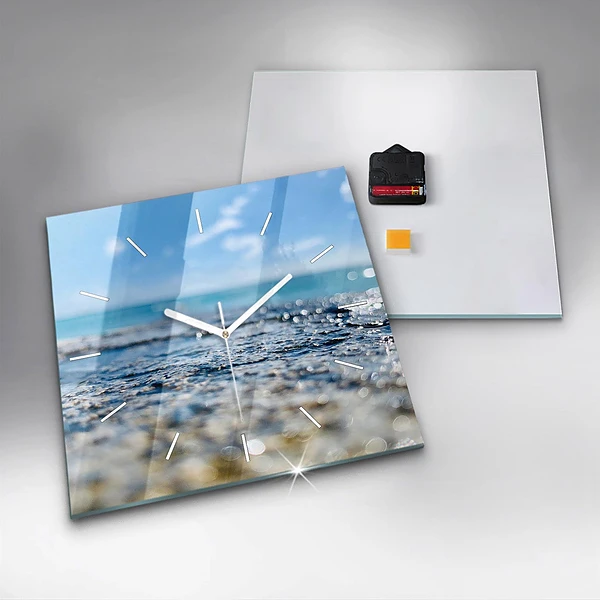 Wanduhr quadratisch mit motiv Wasserfotografie