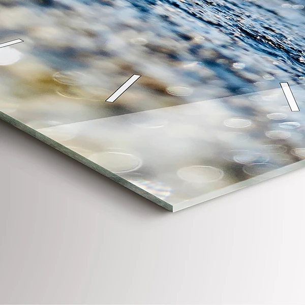 Wanduhr quadratisch mit motiv Wasserfotografie
