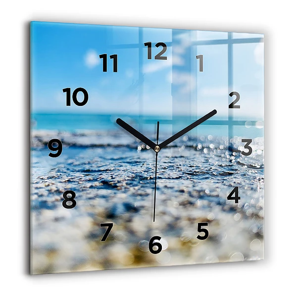 Wanduhr quadratisch mit motiv Wasserfotografie