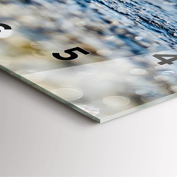 Wanduhr quadratisch mit motiv Wasserfotografie