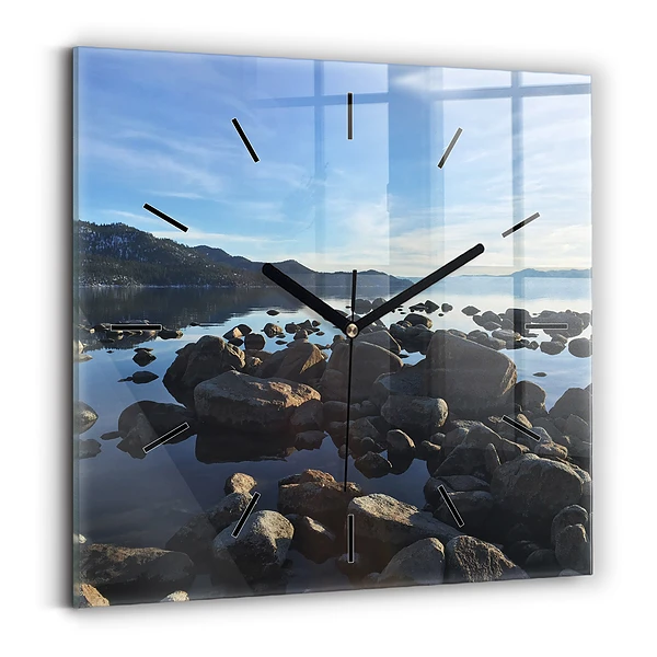 Wanduhr quadratisch Blick aufs Meer