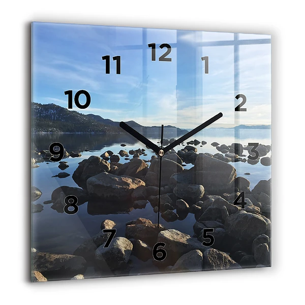 Wanduhr quadratisch Blick aufs Meer