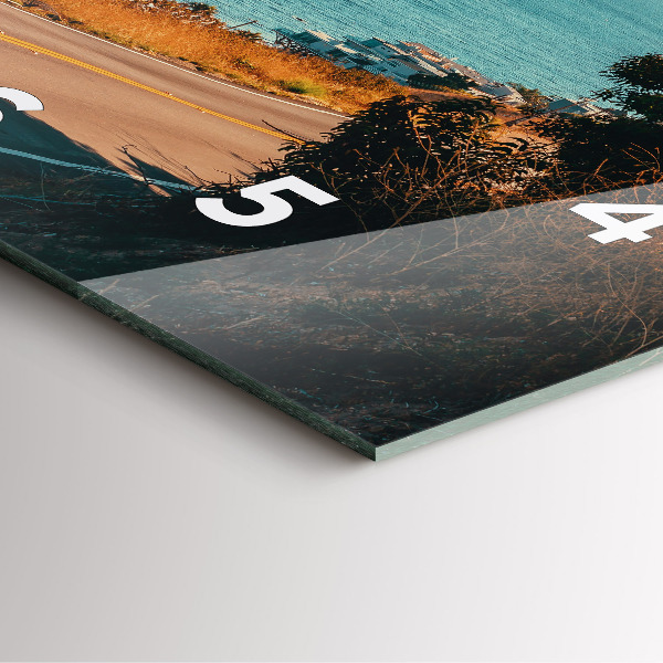 Wanduhr quadratisch Palmen in Malibu