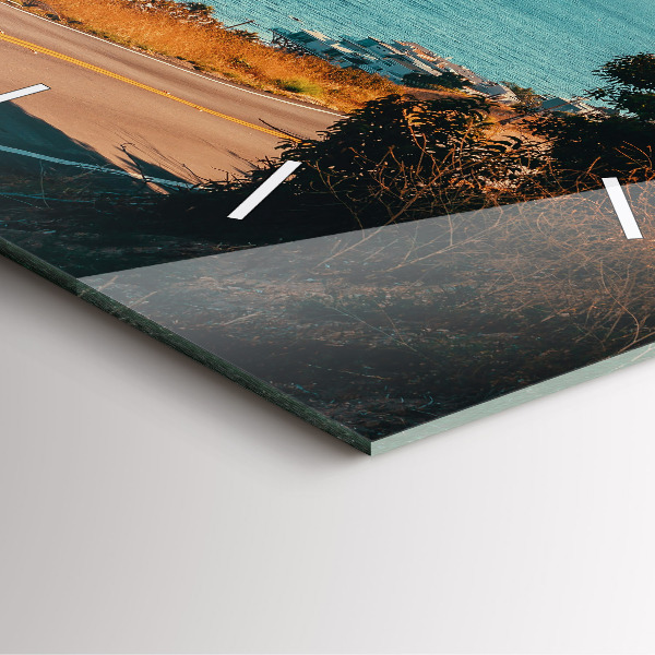 Wanduhr quadratisch Palmen in Malibu