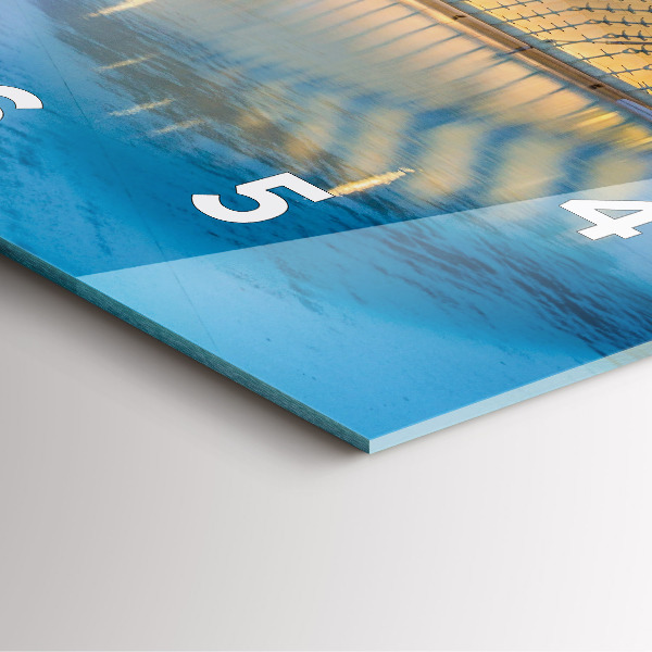 Wanduhr quadratisch Sonnenuntergang in der Stadt