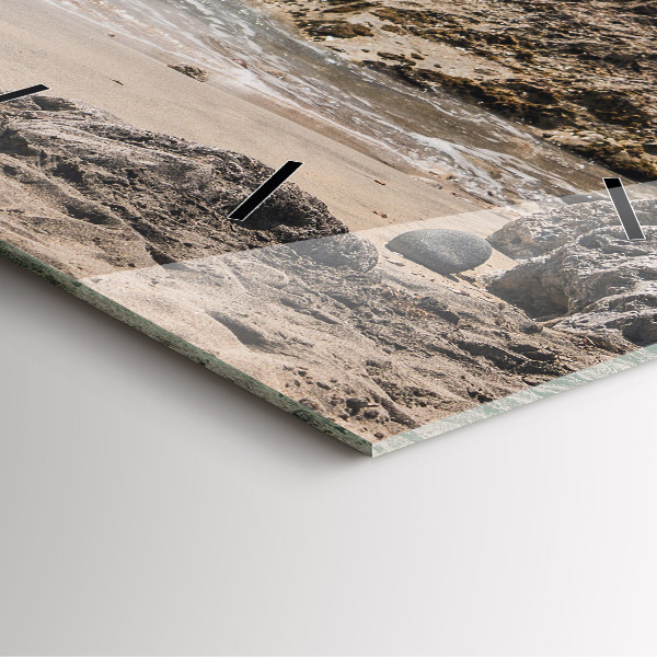 Wanduhr quadratisch mit motiv Blick auf das Mittelmeer