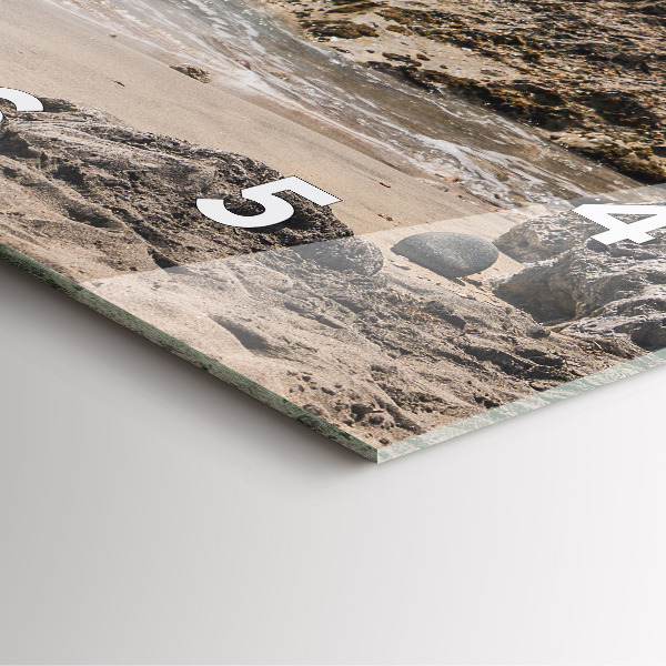 Wanduhr quadratisch mit motiv Blick auf das Mittelmeer