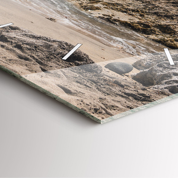 Wanduhr quadratisch mit motiv Blick auf das Mittelmeer