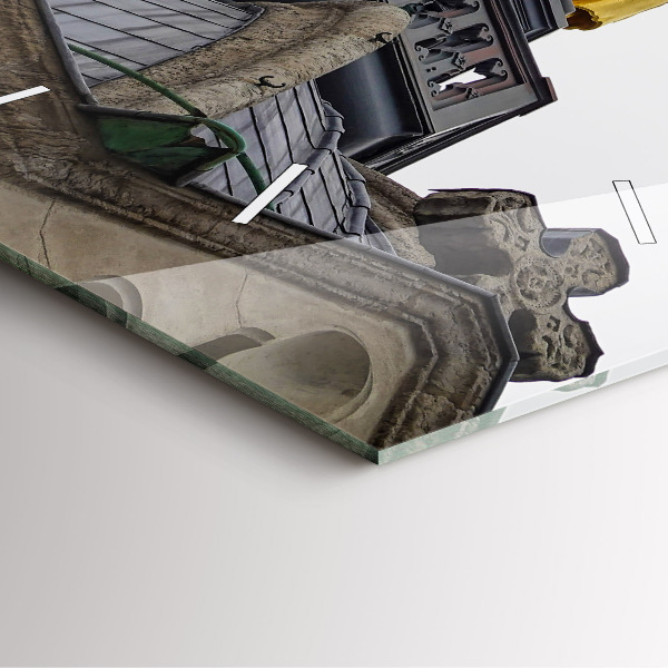 Wanduhr modern quadratisch Marienstatue in Lyon