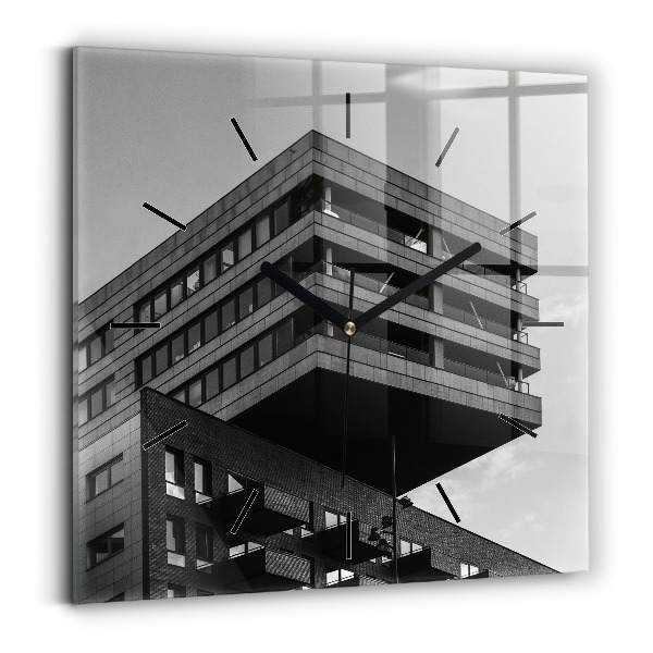 Wanduhr quadratisch Architektur in Amsterdam