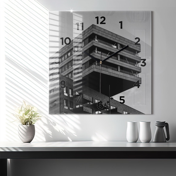 Wanduhr quadratisch Architektur in Amsterdam