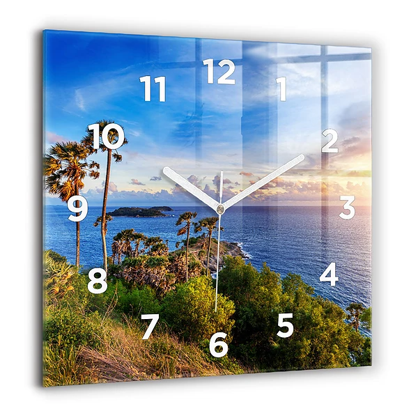 Wanduhr quadratisch mit motiv Phuket in Thailand