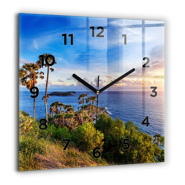 Wanduhr quadratisch mit motiv Phuket in Thailand