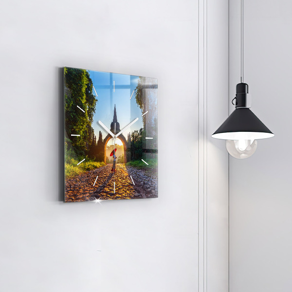 Wanduhr modern quadratisch Surat Thani Park in Thailand