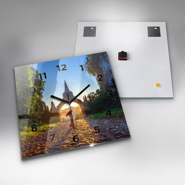 Wanduhr modern quadratisch Surat Thani Park in Thailand