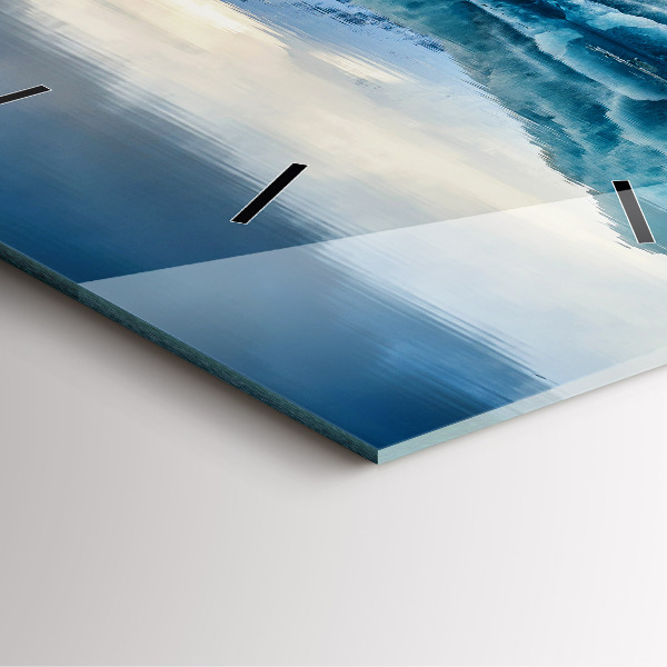 Wanduhr quadratisch Jokulsarlon-See in Island