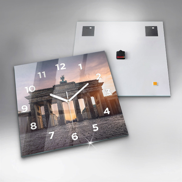 Wanduhr modern quadratisch Brandenburger Tor
