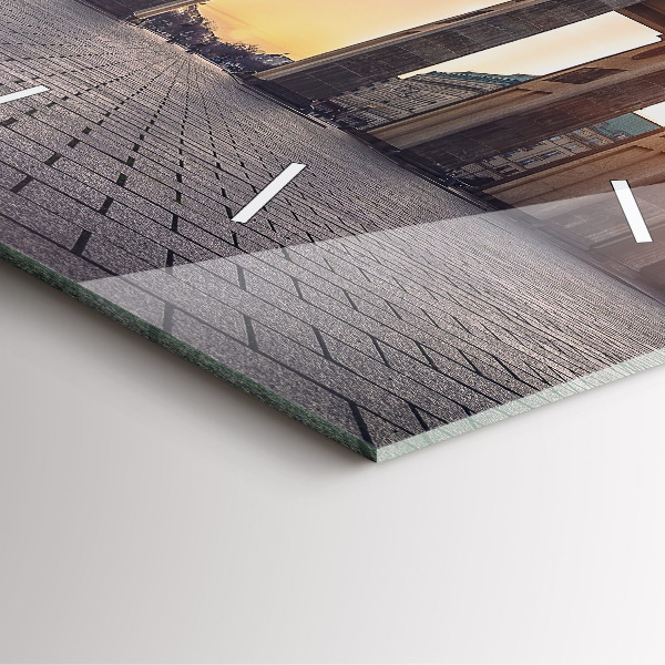 Wanduhr modern quadratisch Brandenburger Tor