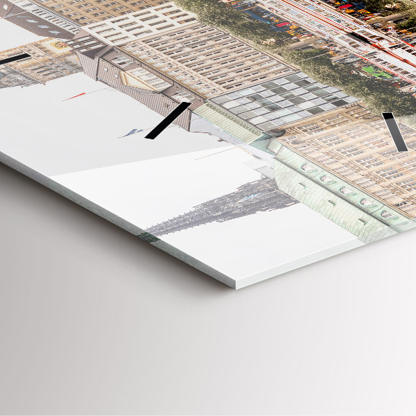 Wanduhr modern quadratisch Hamburg Fluss Deutschland