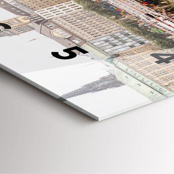 Wanduhr modern quadratisch Hamburg Fluss Deutschland