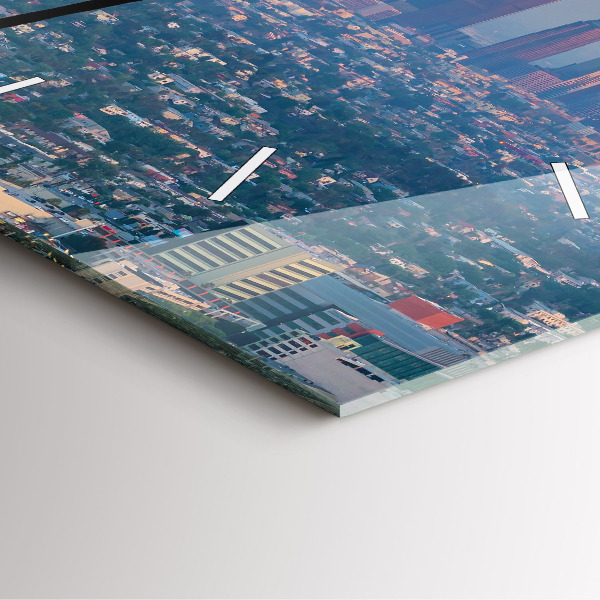 Wanduhr modern quadratisch Sonnenuntergang in Los Angeles