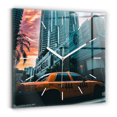 Wanduhr quadratisch Miami, Florida