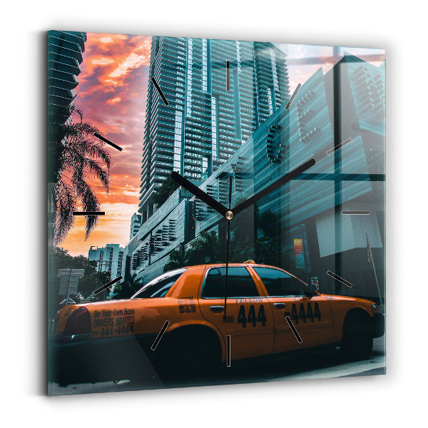 Wanduhr quadratisch Miami, Florida