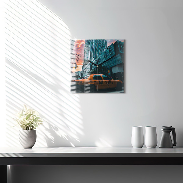 Wanduhr quadratisch Miami, Florida