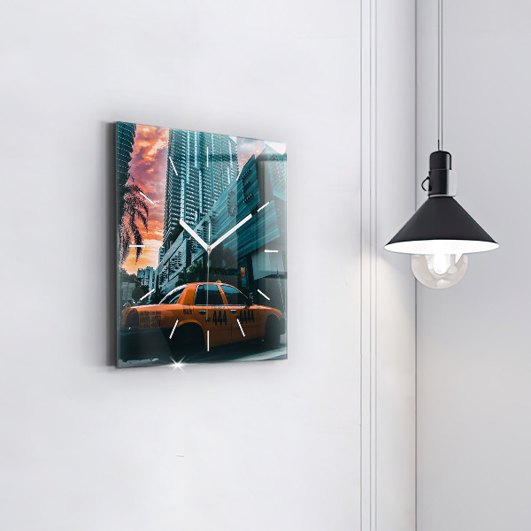 Wanduhr quadratisch Miami, Florida