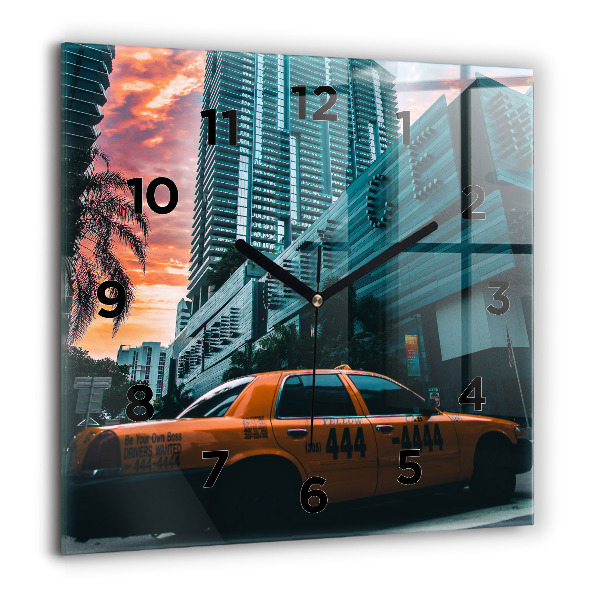 Wanduhr quadratisch Miami, Florida