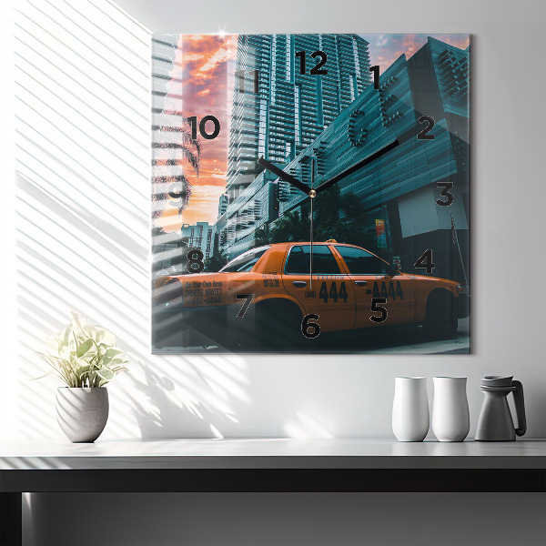 Wanduhr quadratisch Miami, Florida