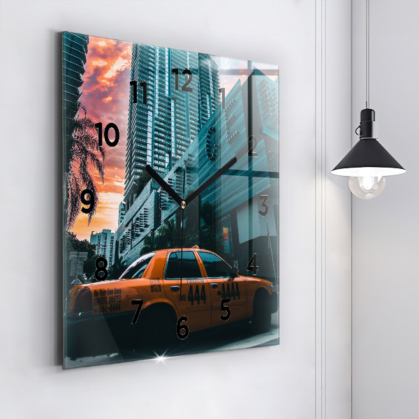 Wanduhr quadratisch Miami, Florida