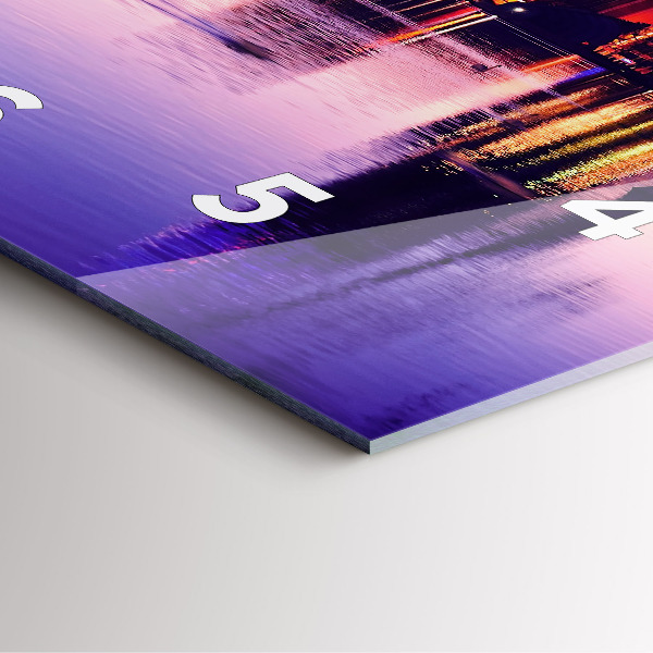 Wanduhr quadratisch mit motiv Hamburg Fluss Deutschland