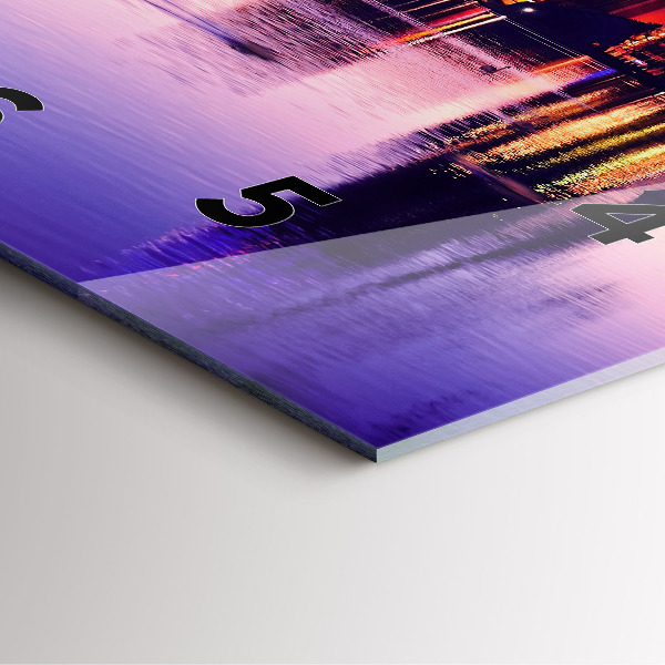 Wanduhr quadratisch mit motiv Hamburg Fluss Deutschland