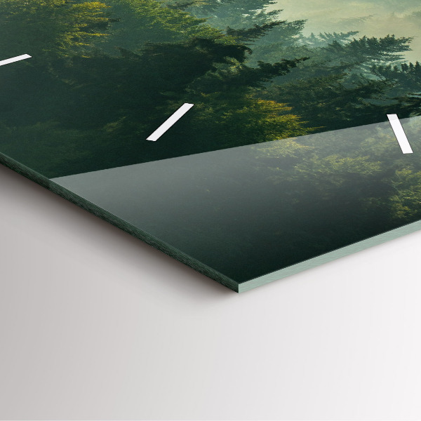 Wanduhr quadratisch Sonnenaufgang Beskids