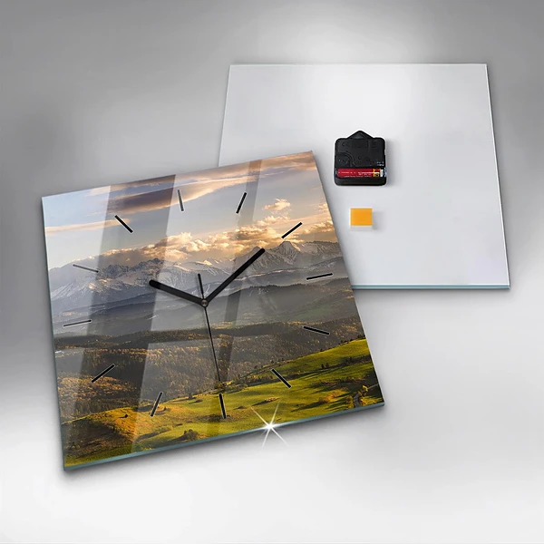 Wanduhr modern quadratisch Pieniny - Hohe Spitze