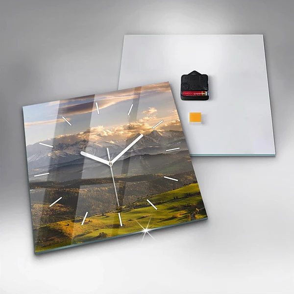Wanduhr modern quadratisch Pieniny - Hohe Spitze