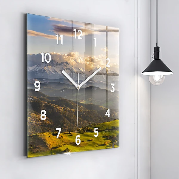 Wanduhr modern quadratisch Pieniny - Hohe Spitze