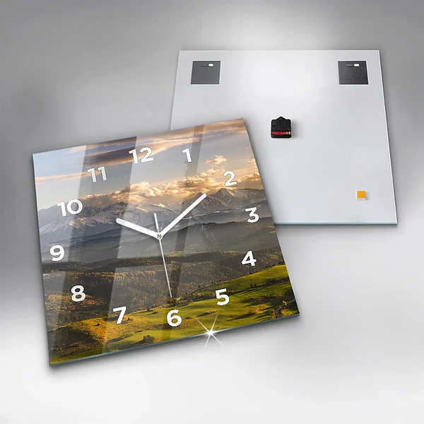 Wanduhr modern quadratisch Pieniny - Hohe Spitze