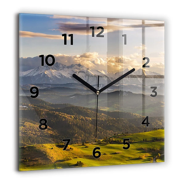 Wanduhr modern quadratisch Pieniny - Hohe Spitze