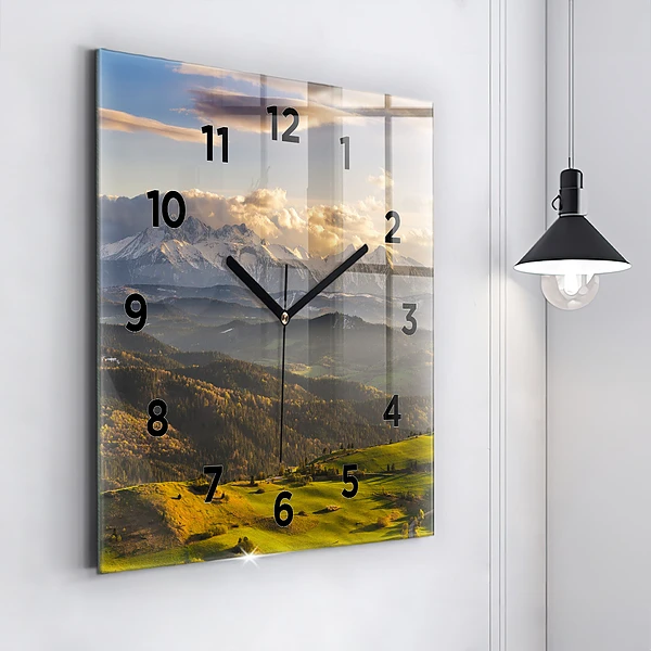 Wanduhr modern quadratisch Pieniny - Hohe Spitze