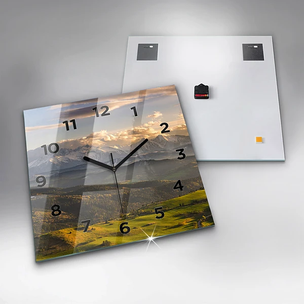 Wanduhr modern quadratisch Pieniny - Hohe Spitze