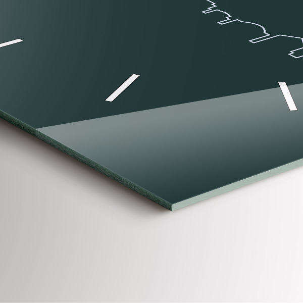 Wanduhr quadratisch mit motiv Line-art der Stadt Brünn