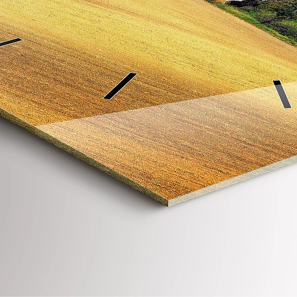 Wanduhr quadratisch Mähren Ländliche Landschaft