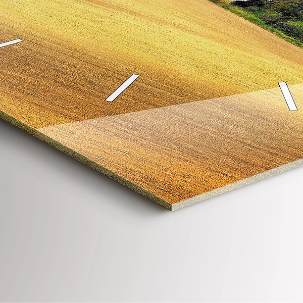 Wanduhr quadratisch Mähren Ländliche Landschaft