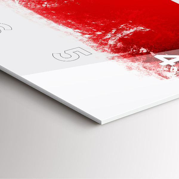 Wanduhr modern quadratisch Flagge der Tschechischen Republik