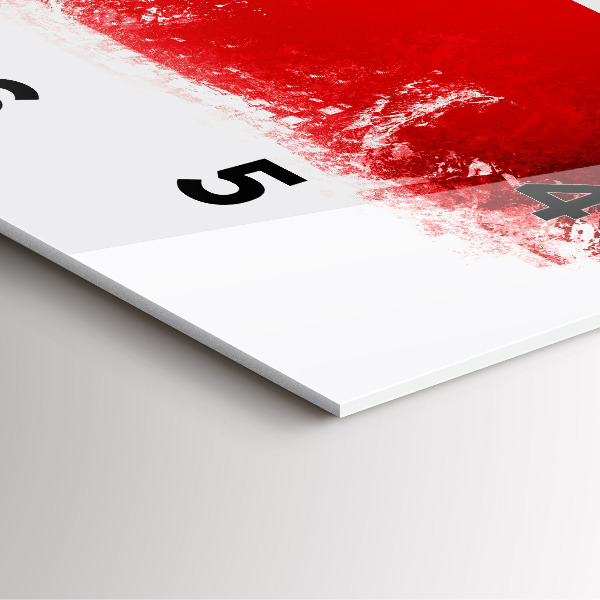 Wanduhr modern quadratisch Flagge der Tschechischen Republik